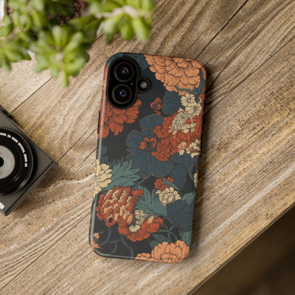 Vintage Bloemenpatroon in Warme Kleuren