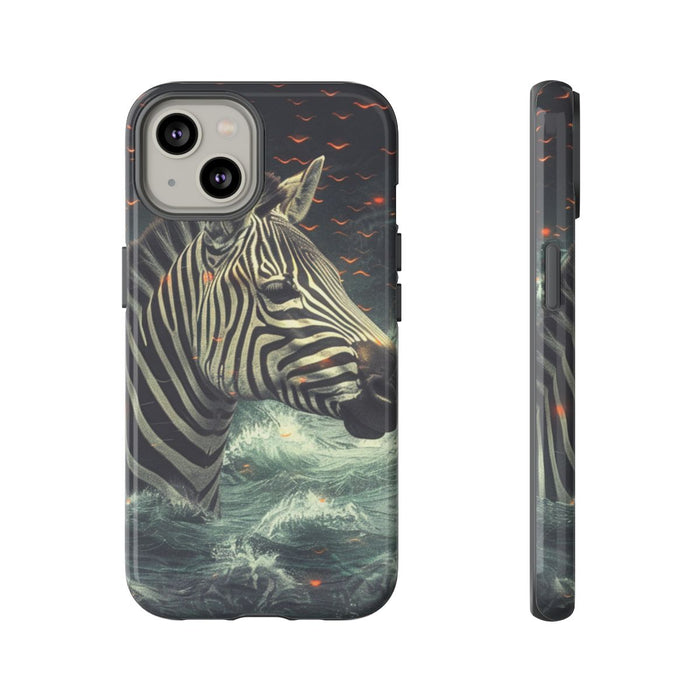 Zebra in Water met Gloeiende Vonken