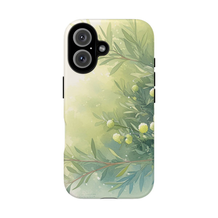 Groene Botanische Waterverf Illustratie