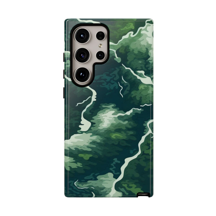 Abstracte Groene Rivier en Bospatroon