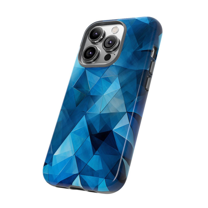 Blauw Geometrisch Driehoekenpatroon