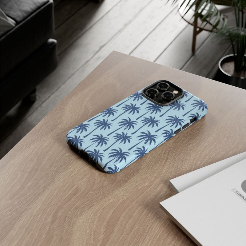 Blauw Palmbomenpatroon