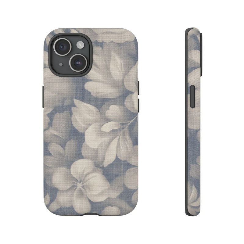 Vintage Bloemenpatroon in Blauw en Beige