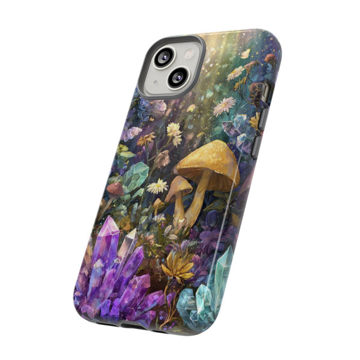 Mystieke Kristallen en Paddenstoelen Natuurscène