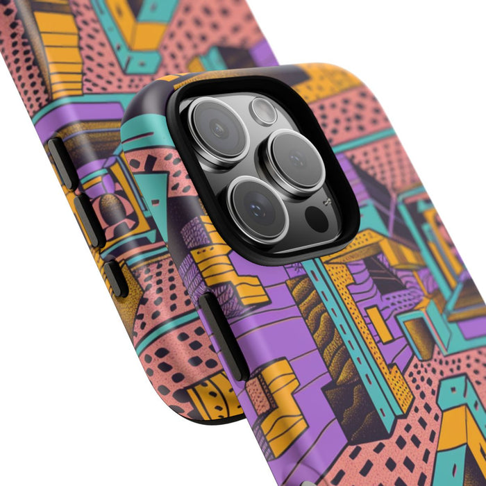 Geometrisch Abstract Patroon met Dieptewerking