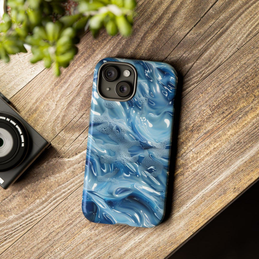 Blauw Abstract Golvend Patroon