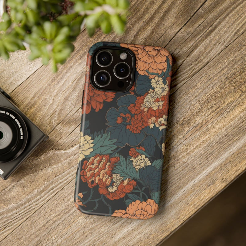 Vintage Bloemenpatroon in Warme Kleuren