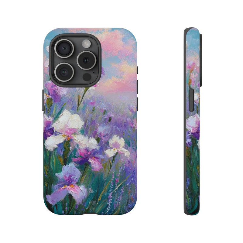 Pastelkleurige Irisbloemen Schildering