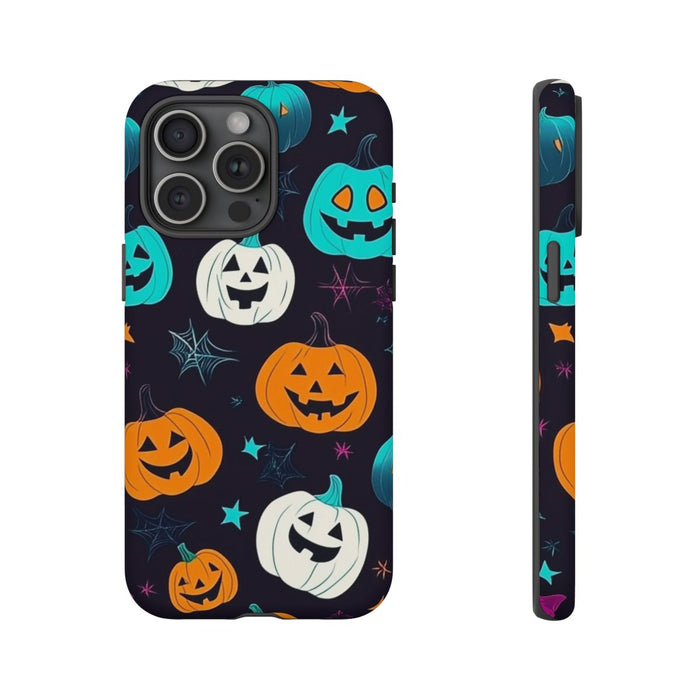 Vrolijk Gekleurde Halloween Pompoenen Patroon