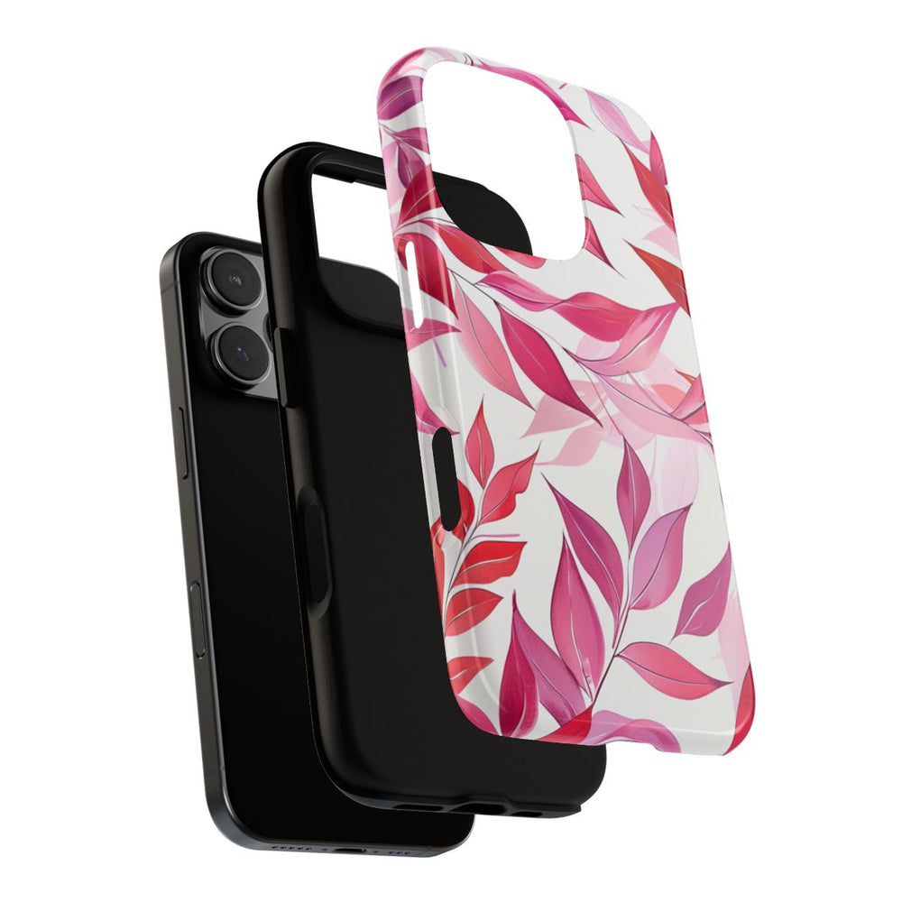 Roze en Rode Bladerenpatroon