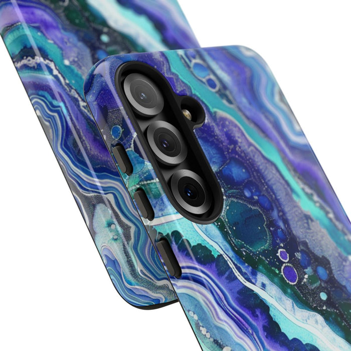Blauw en Paars Geode-Wervelpatroon