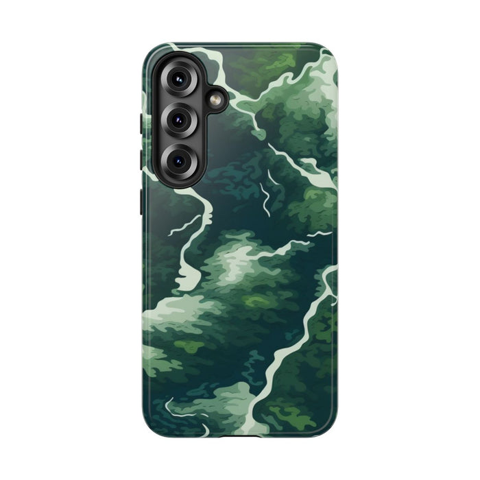 Abstracte Groene Rivier en Bospatroon