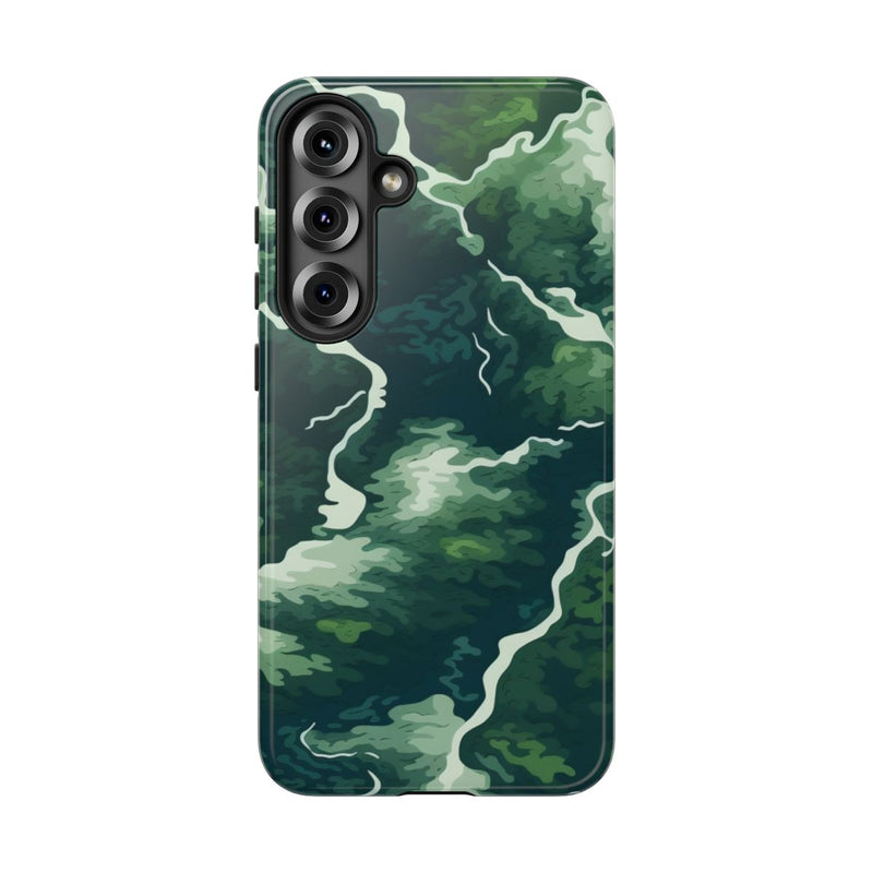 Abstracte Groene Rivier en Bospatroon