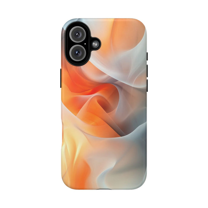 Abstracte Oranje-Grijze Vloeiende Patronen