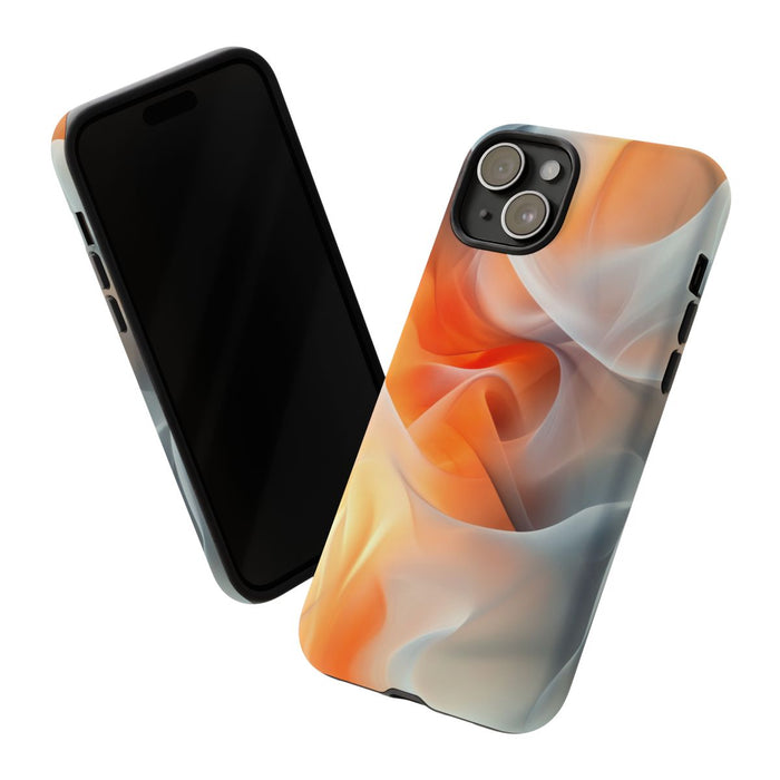 Abstracte Oranje en Grijze Wervelingen