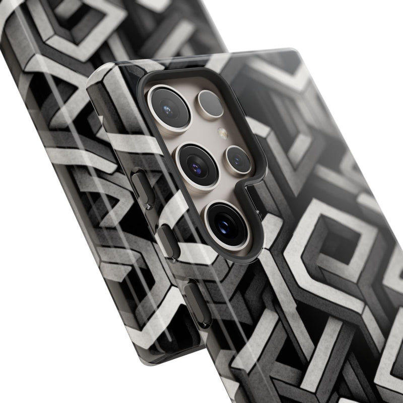 Monochrome Geometrisch Optisch Illusiepatroon