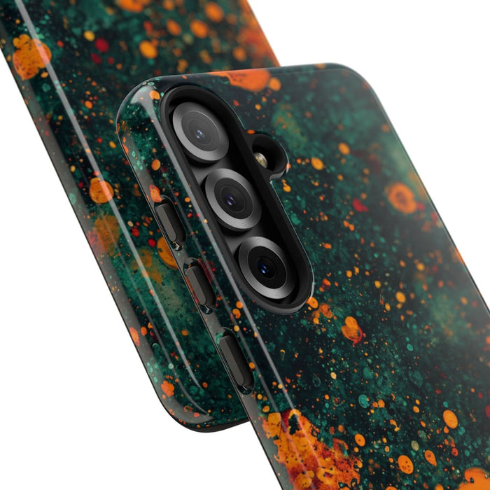 Abstracte Oranje en Teal Bellenpatroon