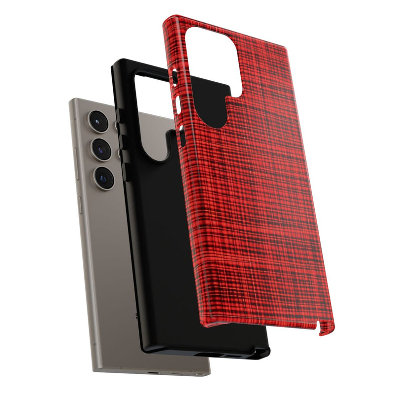 Rood Geruit Textielpatroon
