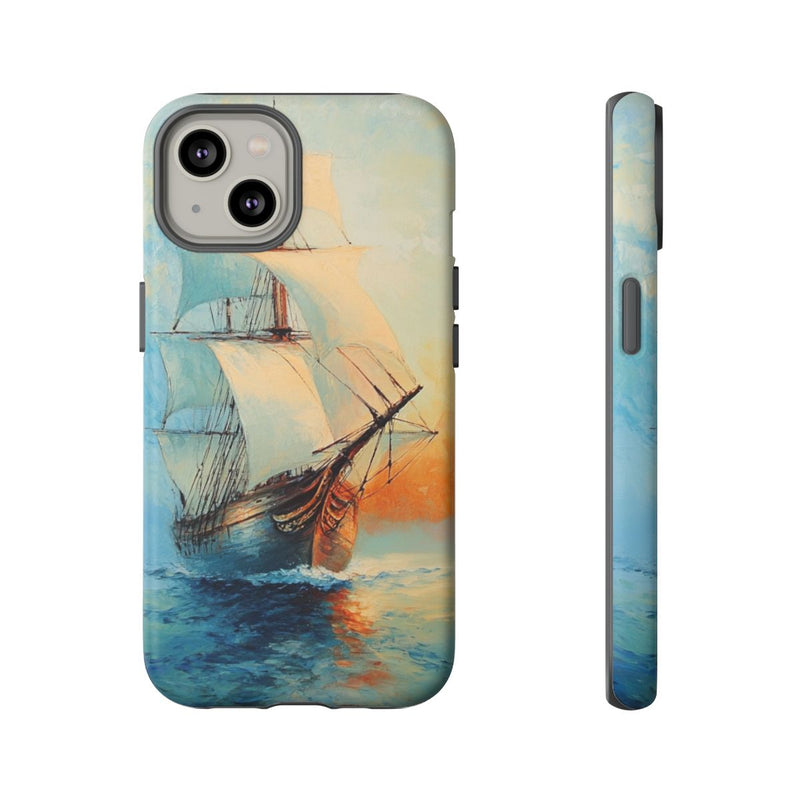 Schilderachtig Zeilschip bij Zonsopkomst