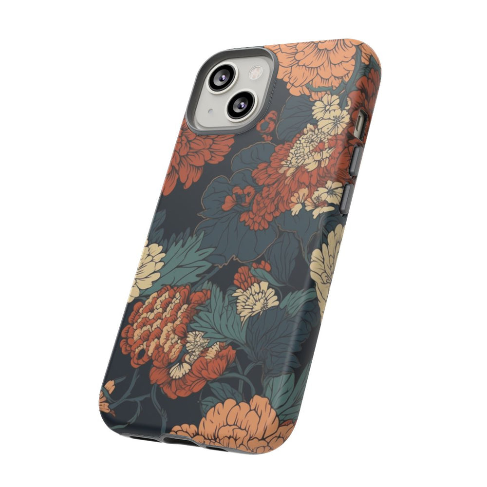Vintage Bloemenpatroon in Warme Kleuren