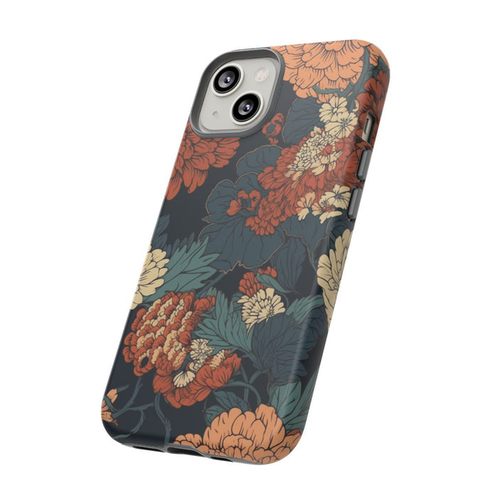 Vintage Bloemenpatroon in Warme Kleuren