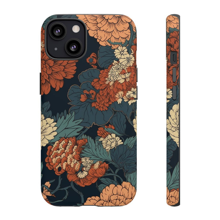 Vintage Bloemenpatroon in Warme Kleuren