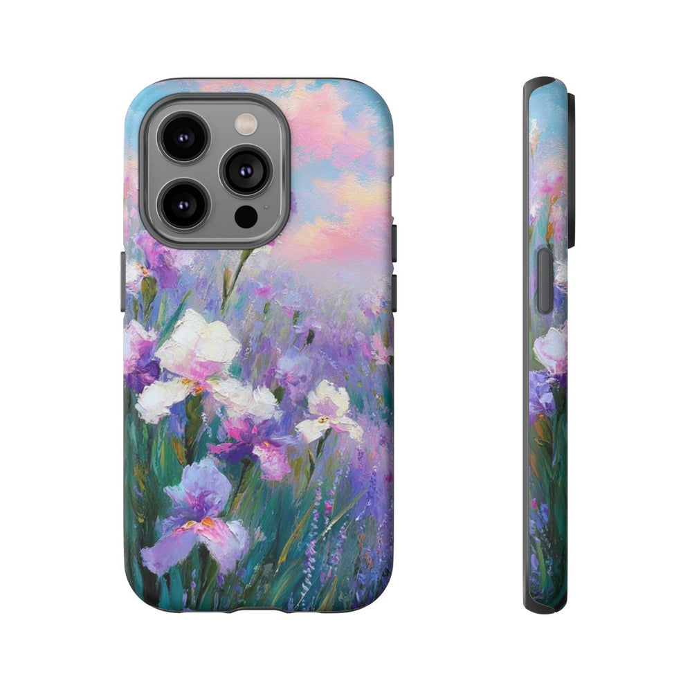 Pastelkleurige Irisbloemen Schildering