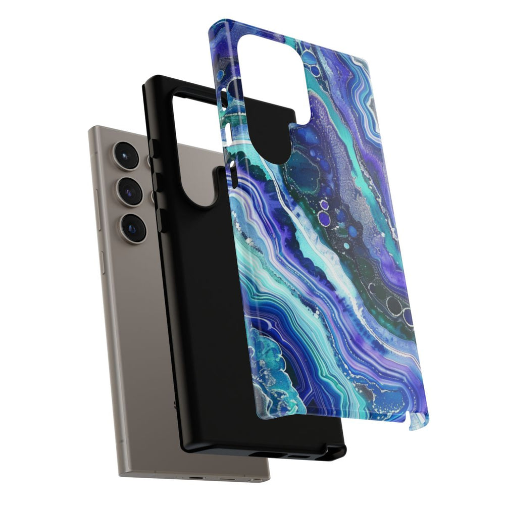 Blauw en Paars Geode-Wervelpatroon