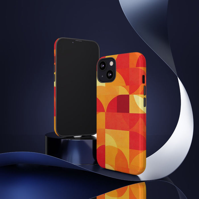 Geometrisch Rood- en Oranje-Patroon