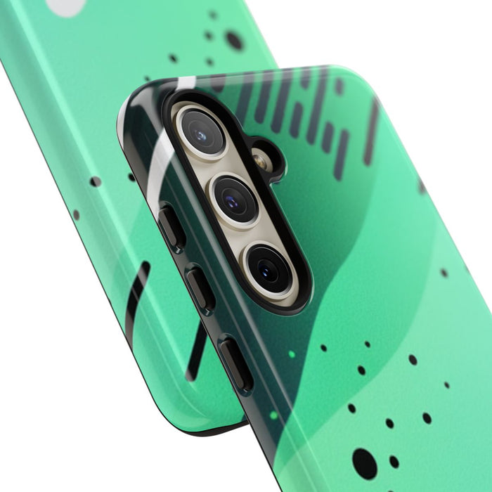 Geometrisch Groen-Zwart Abstract Patroon