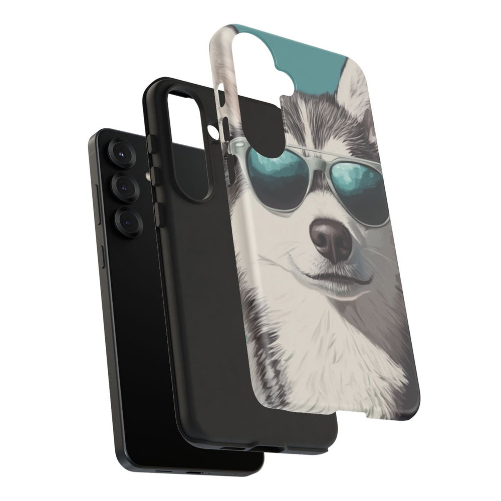 Stoere Husky met Zonnebril