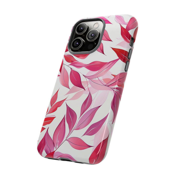 Roze en Rode Bladerenpatroon
