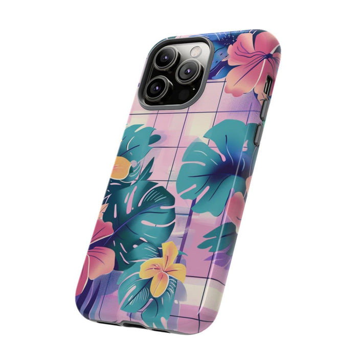 Tropisch Bloemenpatroon met Roze en Gele Bloemen