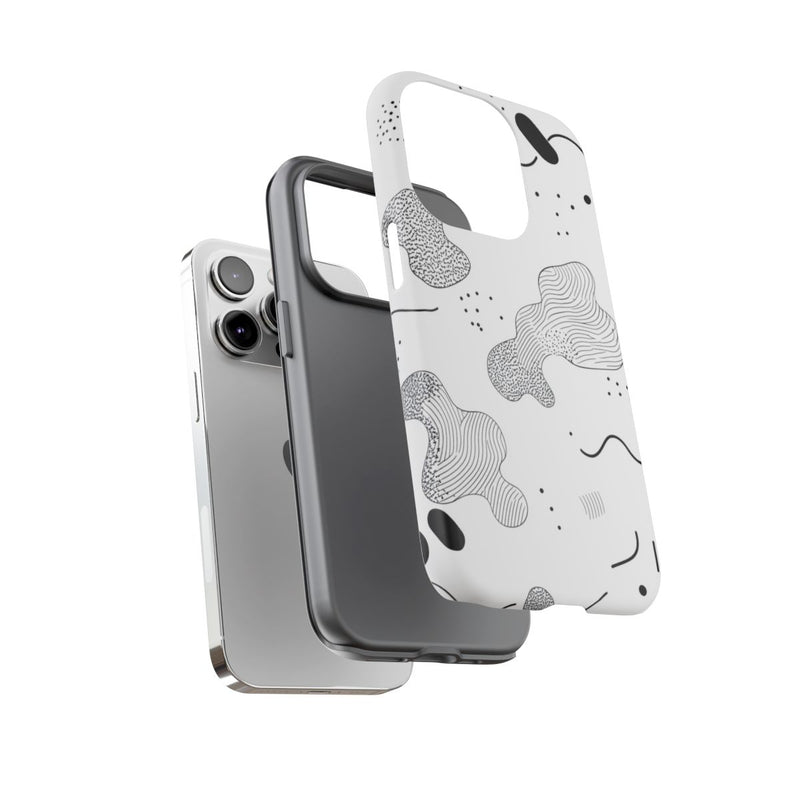 Abstract Zwart-Wit Minimalistisch Patroon