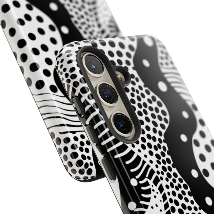 Zwart-Wit Abstract Stippenpatroon