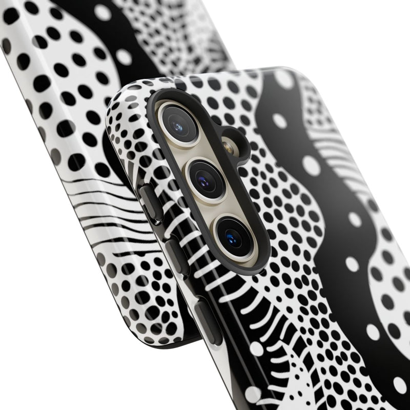 Zwart-Wit Abstract Stippenpatroon