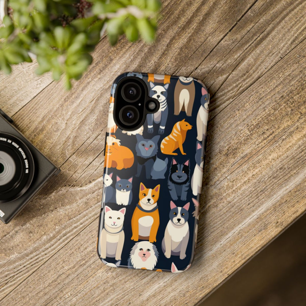Kleurrijk Katten- en Hondenpatroon in Aantrekkelijke Kleuren