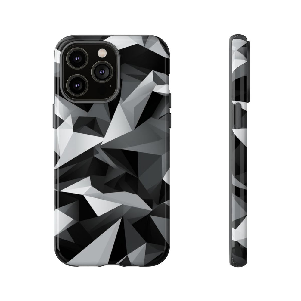 Zwart-Grijs Geometrisch Abstract Patroon