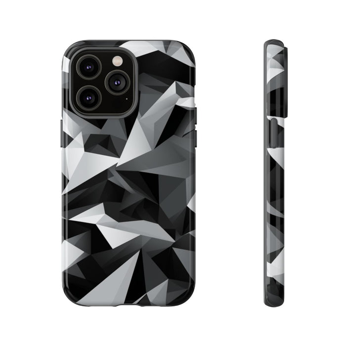 Zwart-Grijs Geometrisch Abstract Patroon