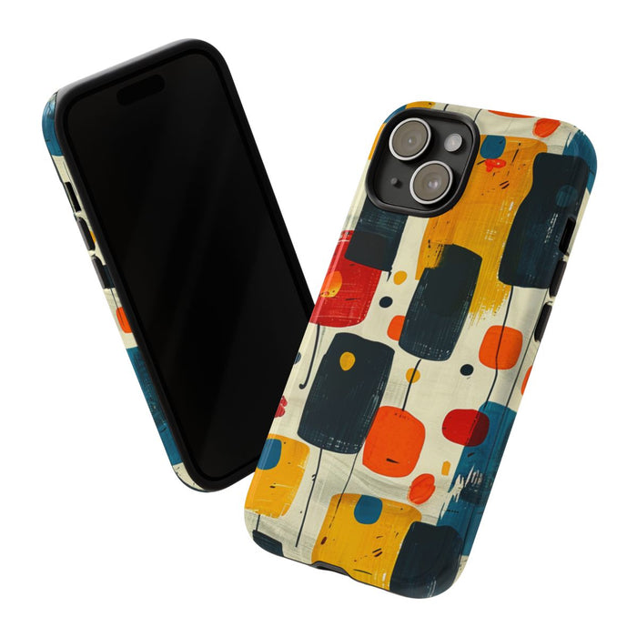 Mid-Century Abstract Geometrisch Patroon