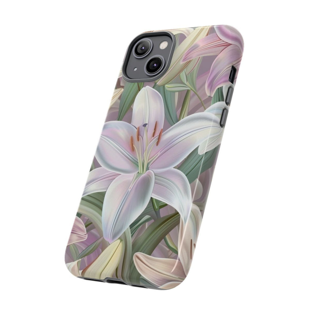 Pastelkleurige Paaslelies Bloemenpatroon