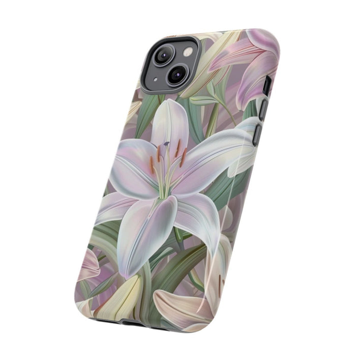 Pastelkleurige Paaslelies Bloemenpatroon