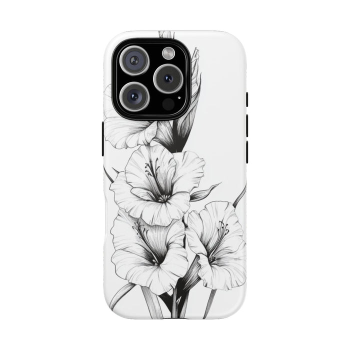 Fijne Lijn Gladiolen Bloemmotief