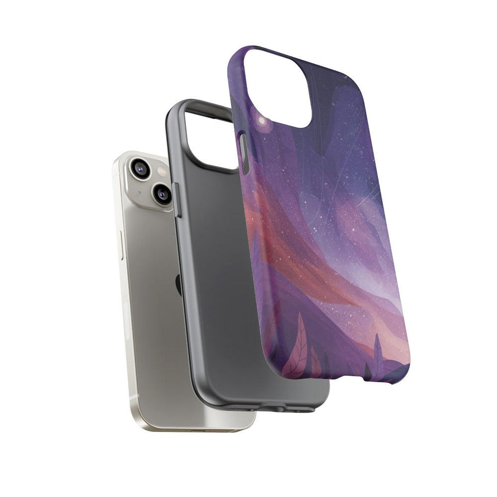 Silhouet van Sterrenkijker op Buitenaards Landschap