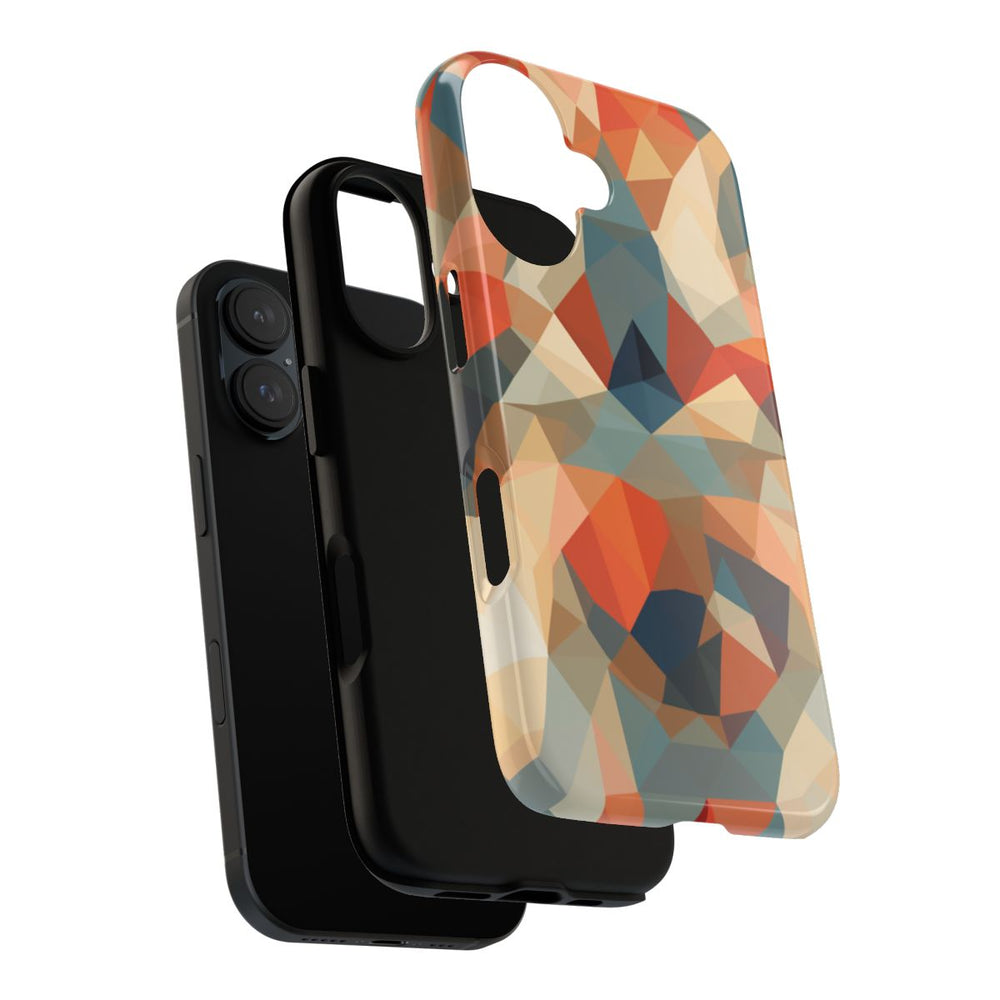Geometrisch Abstract Patroon in Gedempte Warme Kleuren