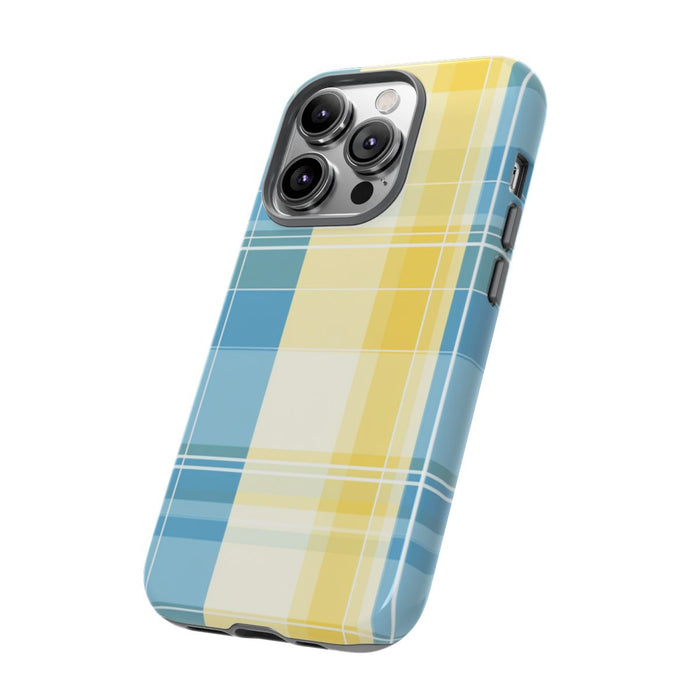 Ocean Blue en Geel Geruit Patroon