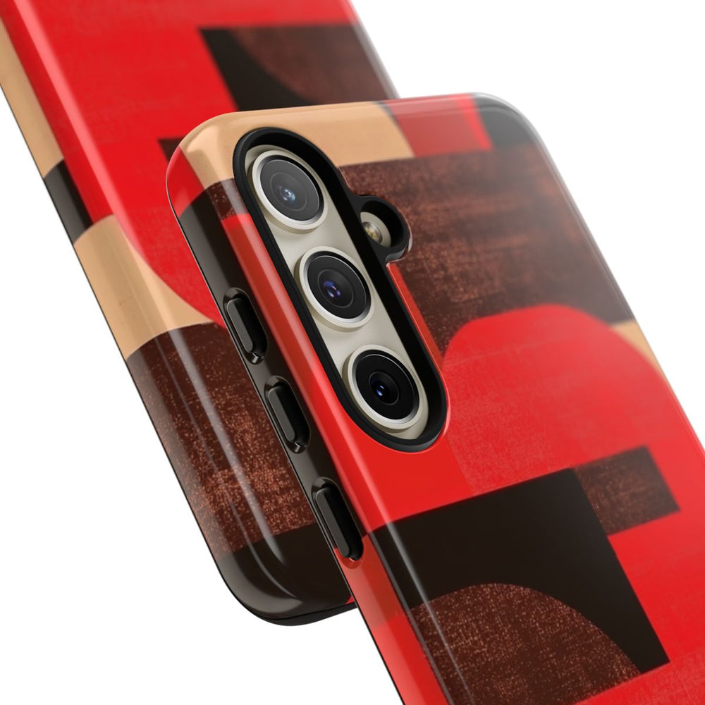 Rood-Bruin Geometrisch Abstract