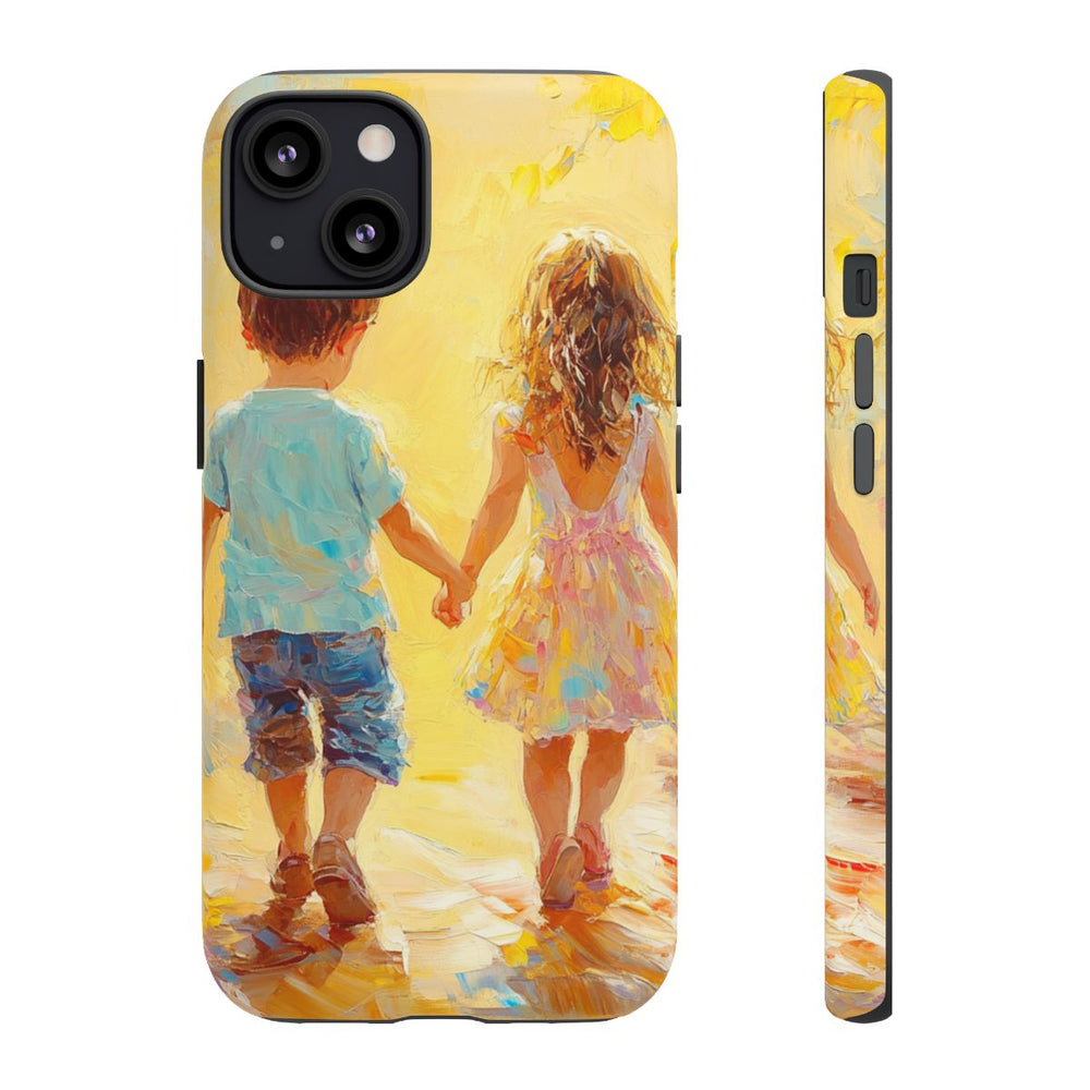 Kinderen Hand in Hand Schilderij