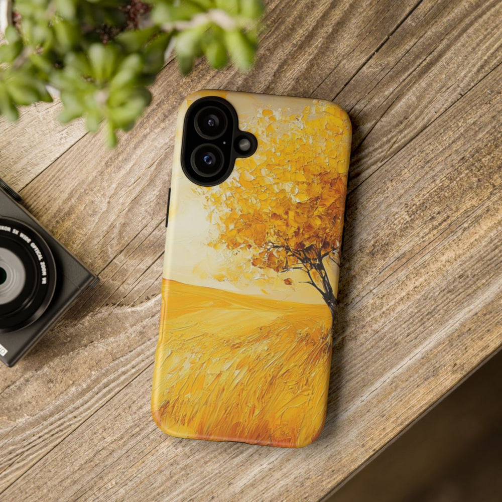 Gouden Herfstboom op Heuvel