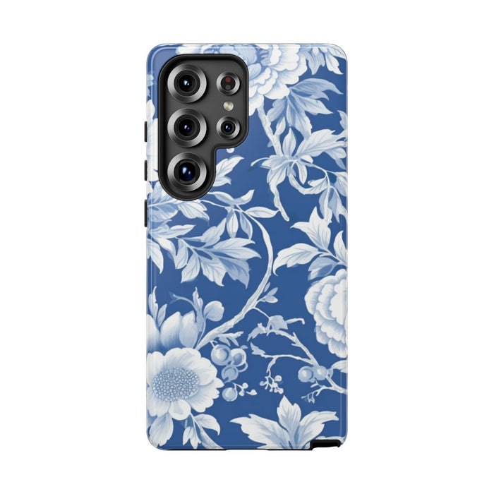 Blauw-Wit Bloemenpatroon